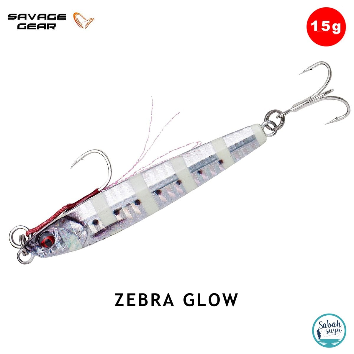 Savage Gear 3D Jig Minnow Jig 15gr 6.8cm Zebra Glow