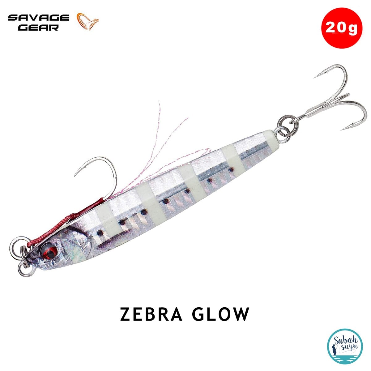 Savage Gear 3D Jig Minnow Jig 20gr 7.5cm Zebra Glow