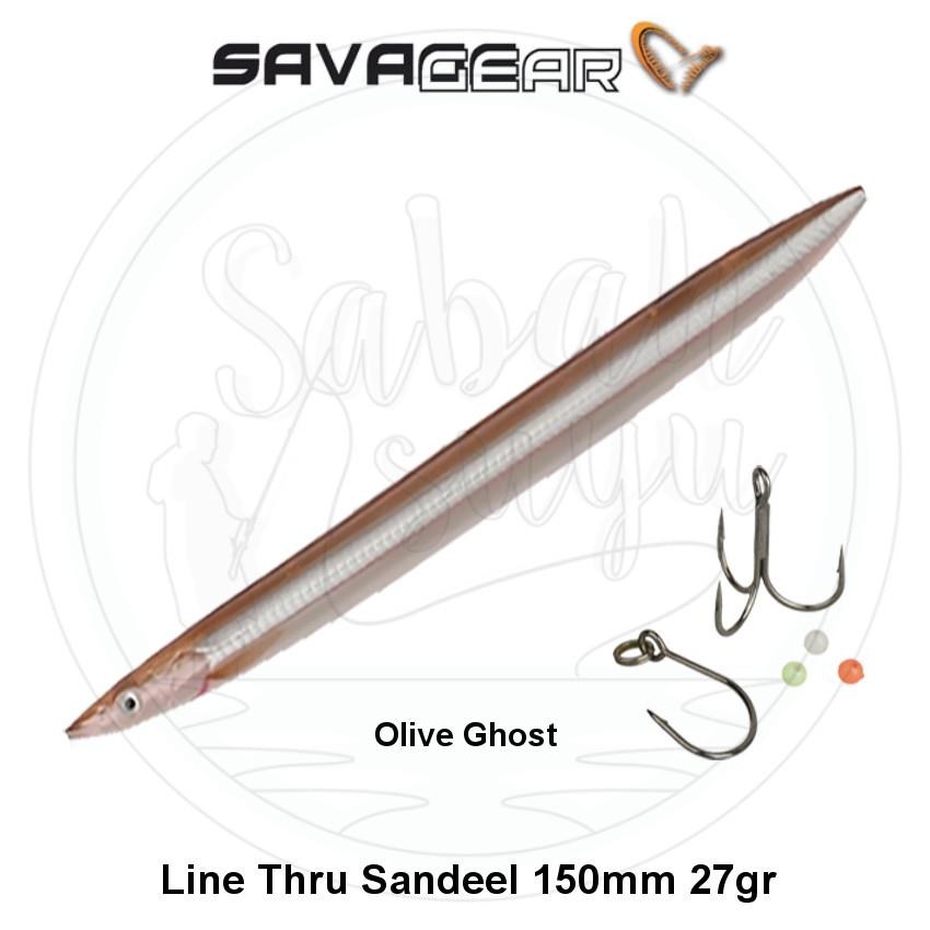 Savage Gear 3D Line Thru Sandeel 150mm 27g 03 Olive Ghost