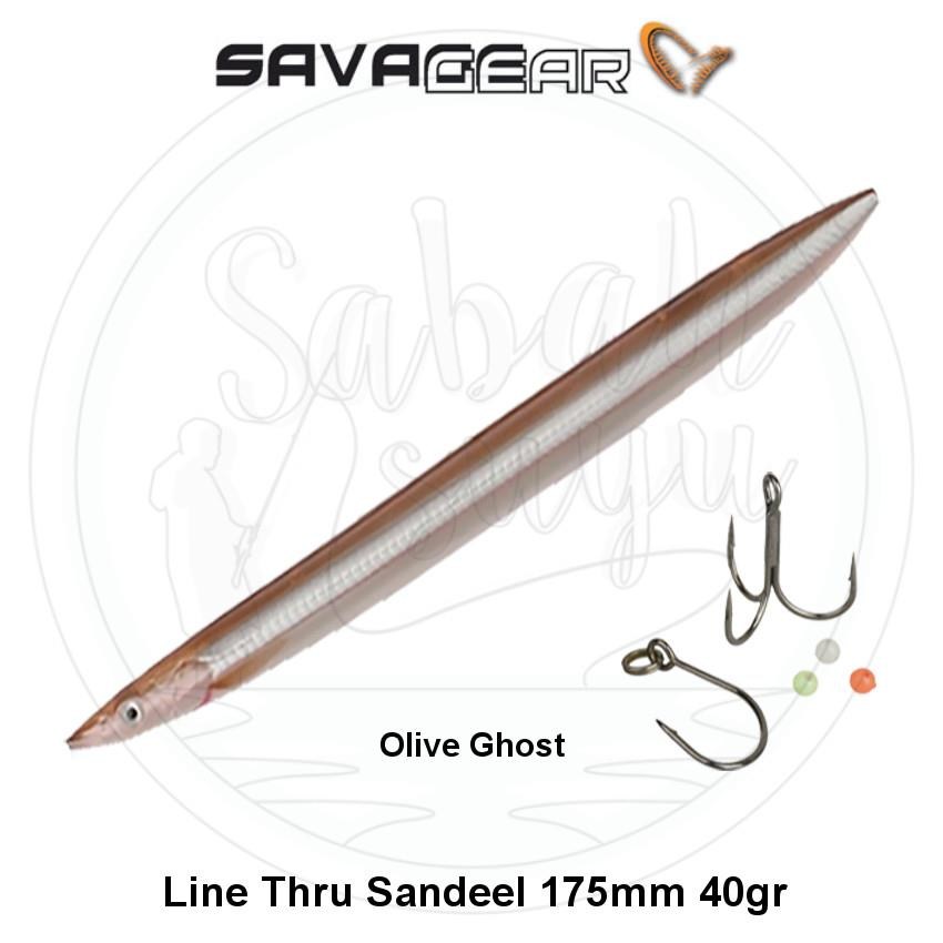 Savage Gear 3D Line Thru Sandeel 175mm 40g 03 Olive Ghost