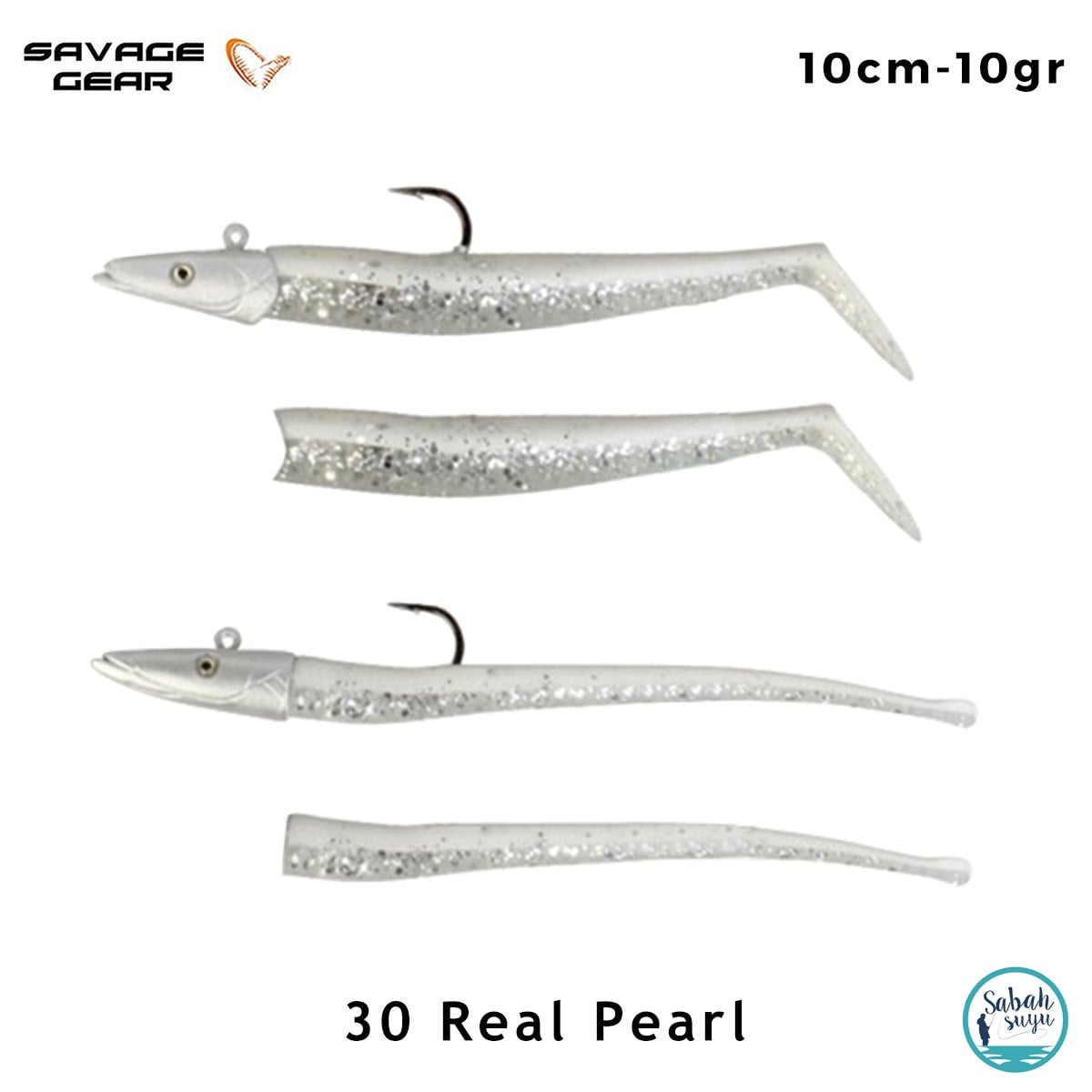 Savage Gear Sandeel - Slug 10cm 10gr. Combo (4+2) Real Pearl