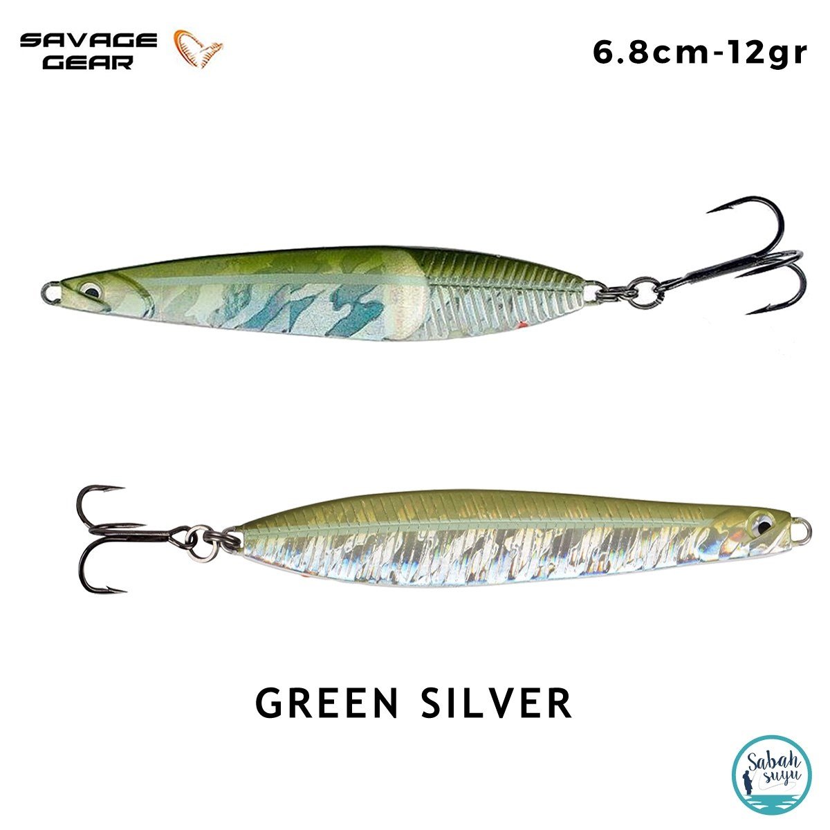 Savage Gear Seeker ISP 68mm 12gr Kaşık Yem Green Silver