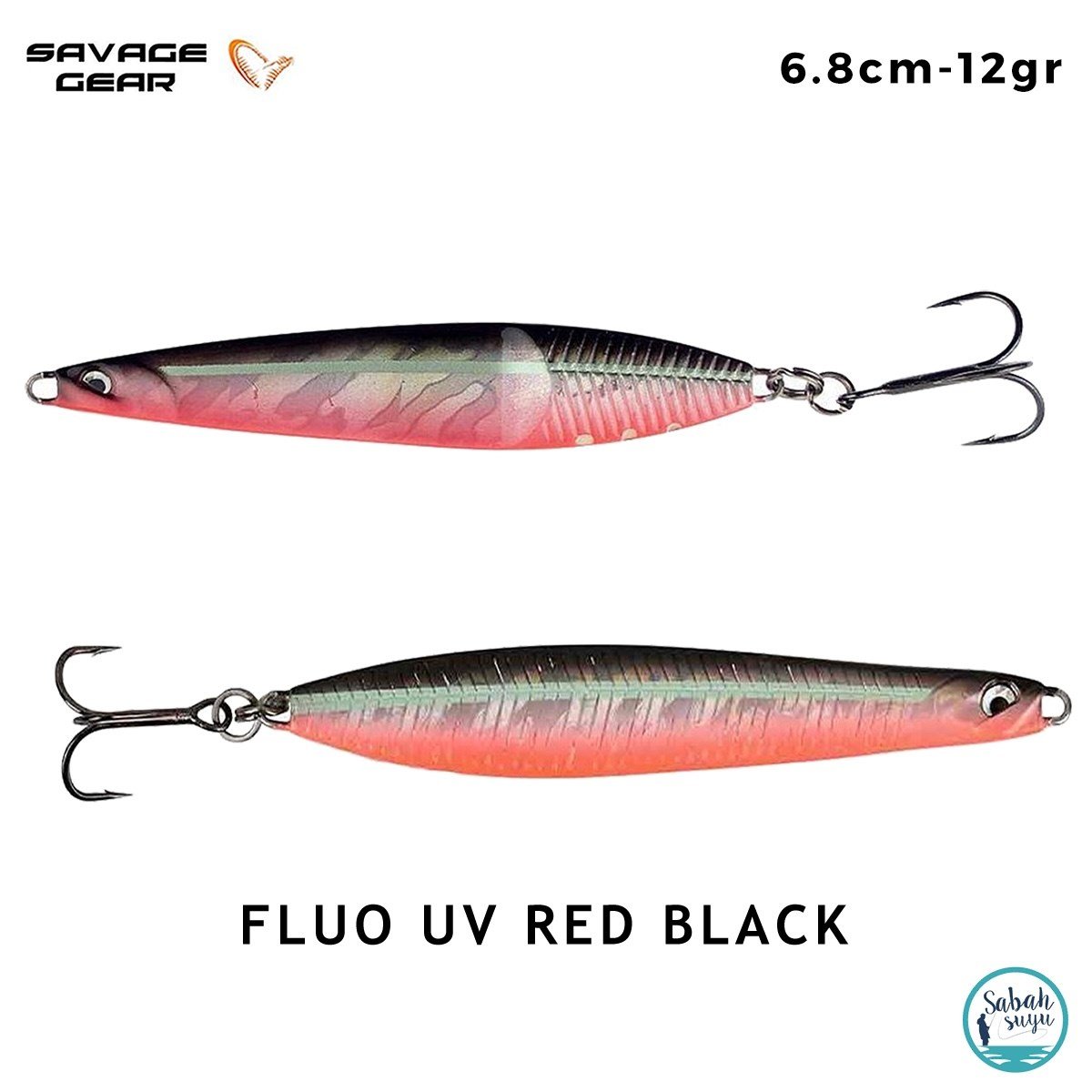 Savage Gear Seeker ISP 68mm 12gr Kaşık Yem Fluo UV Red Black