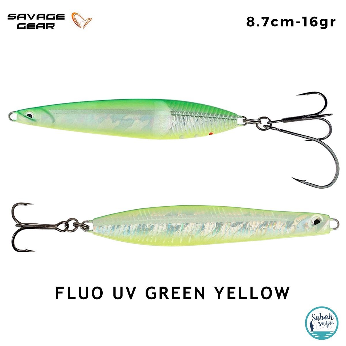 Savage Gear Seeker ISP 87mm 16gr Kaşık Yem Fluo UV Green Yellow