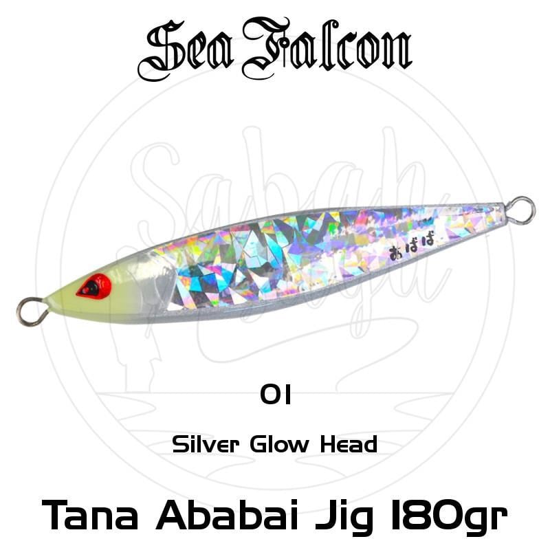 Sea Falcon Ababai Jig 180gr 01 Silver Glow Head