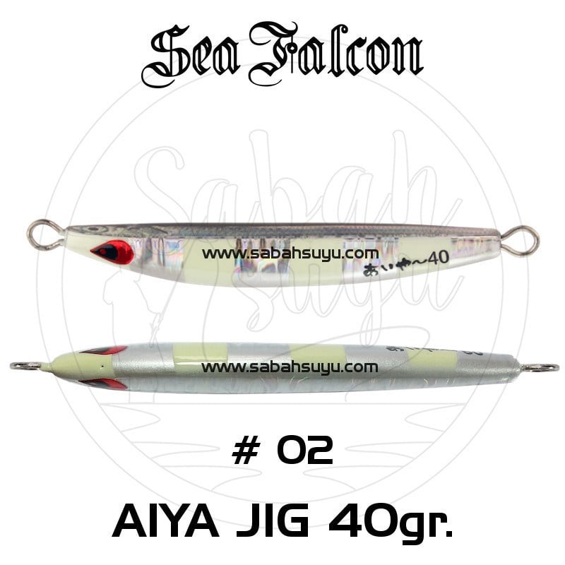 Sea Falcon Aiya Jig 40gr 02 Silver Zebra Glow