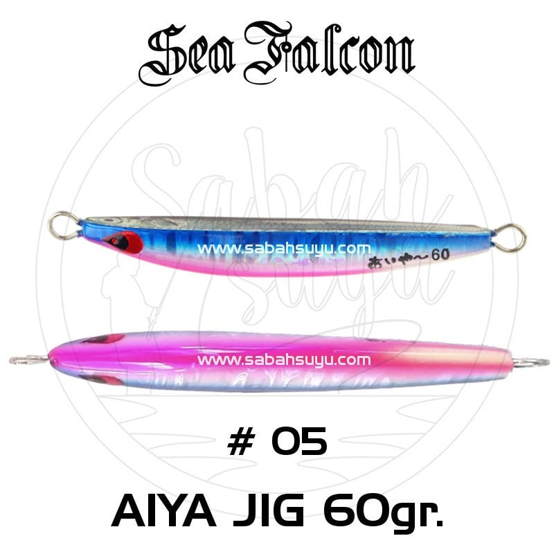 Sea Falcon Aiya Jig 60gr 05 Blue Pink Glow Tail