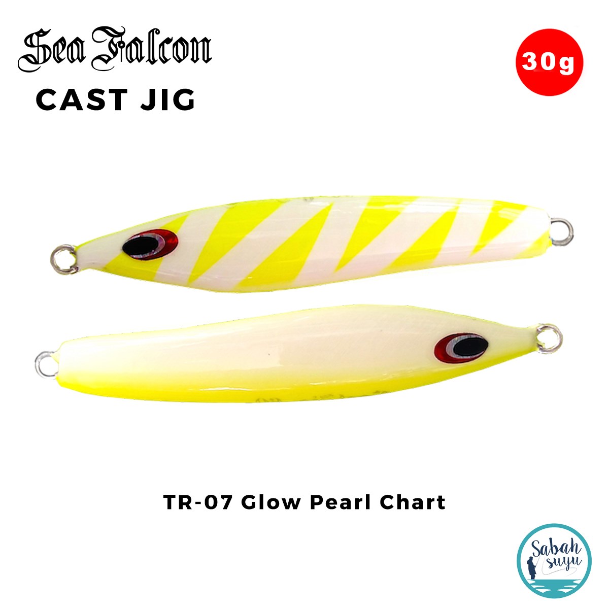 Sea Falcon Cast Jig 30gr TR-07 Glow Pearl Chart
