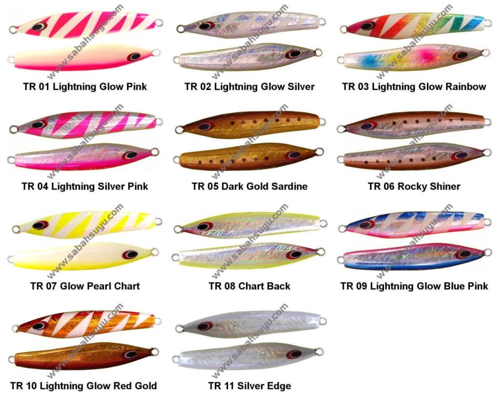 Sea Falcon Cast Jig 60gr TR-08 Chart Back
