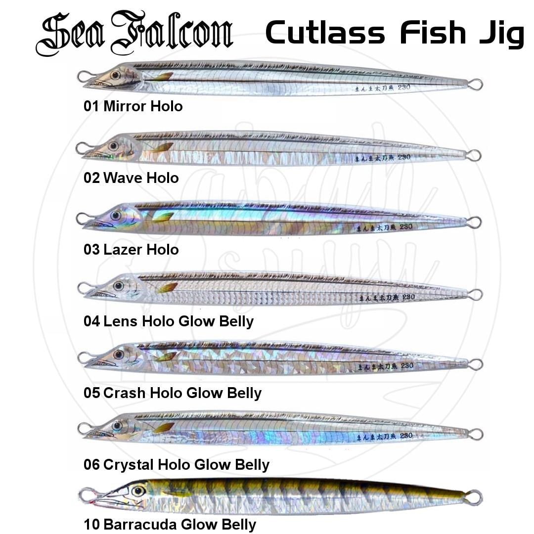 Sea Falcon Cutlass Fish Jig 180Gr. 01 Mirror Holo