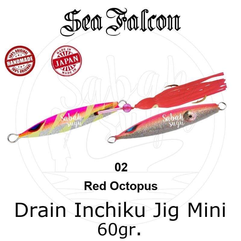 Sea Falcon Drain Inchiku Mini 60gr. 02 Red Octopus