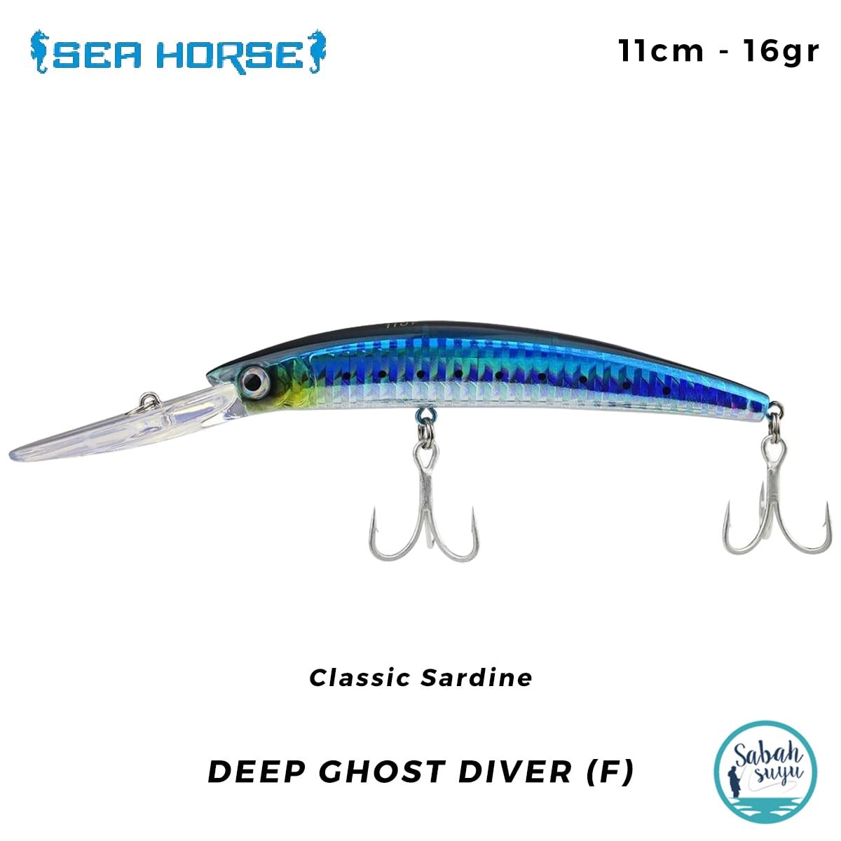 Sea Horse Deep Ghost Diver (F) 11cm 16gr Classic Sardine
