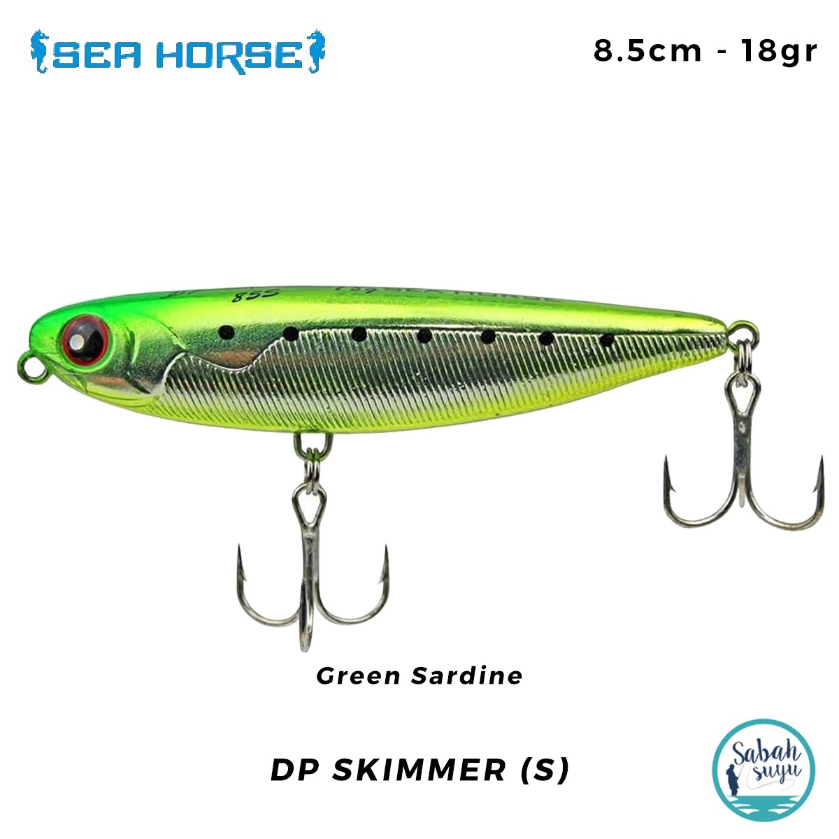 Sea Horse DP Skimmer 85 (S) 8.5cm 18gr Green Sardine