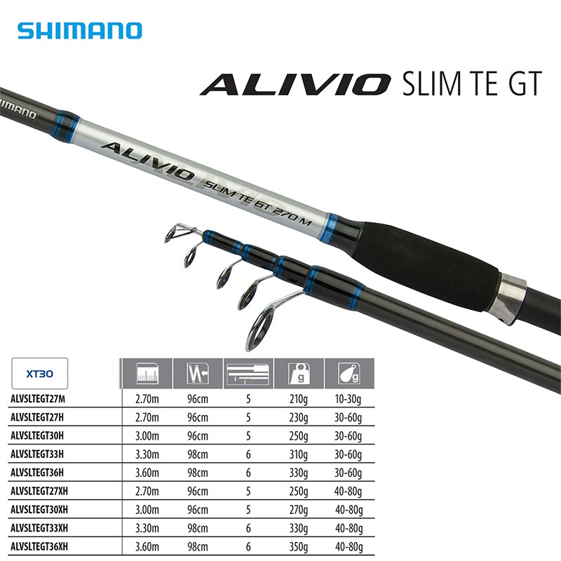 Shimano Alivio Slim TE GT 270M 2.70mt 10-30gr Teleskopik Spin Kamış