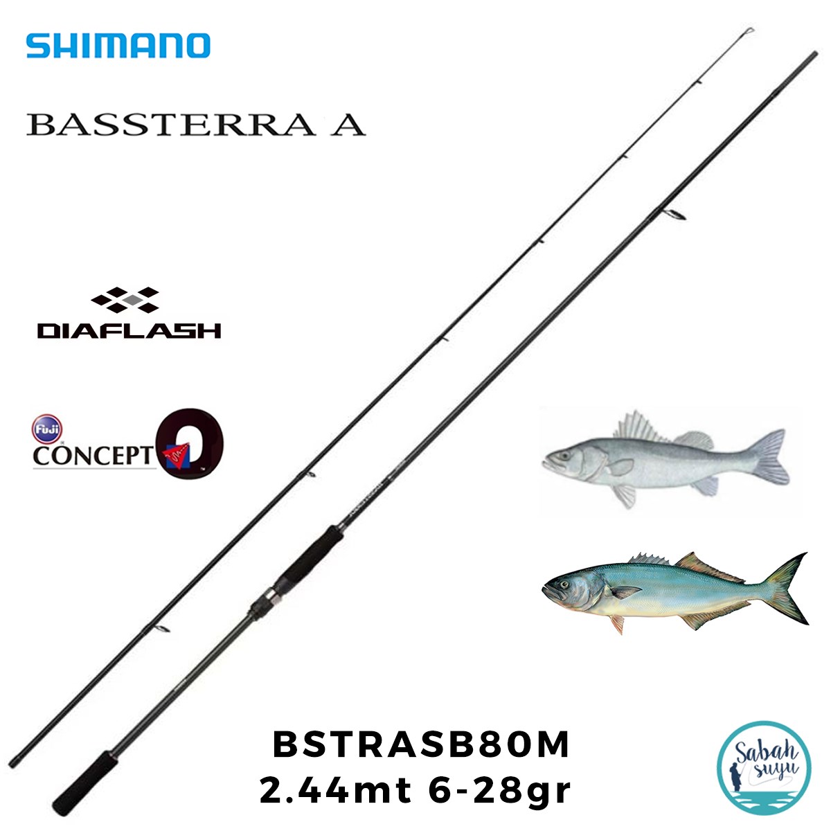 Shimano Bassterra A 80M Seabass 2.44mt 6-28gr (2P) Spin Kamış