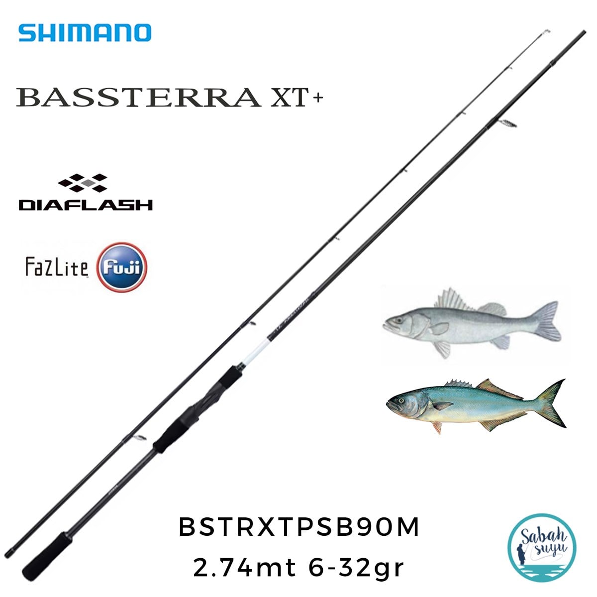 Shimano Bassterra XT+ Seabass 90M 2.74mt 6-32gr (2P) Spin Kamış