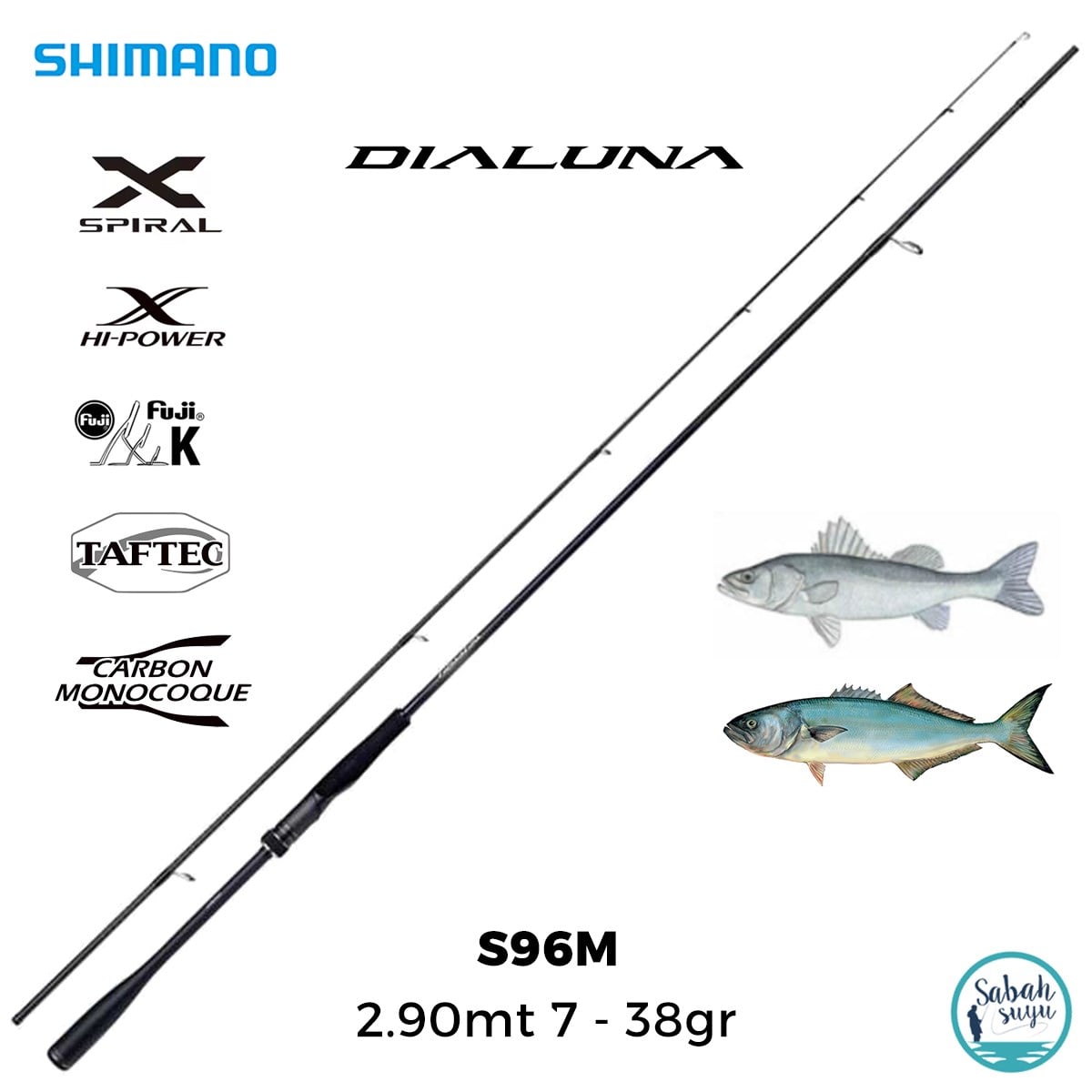 Shimano Dialuna S96M 2.90mt 7-38gr (2P) Spin Kamış