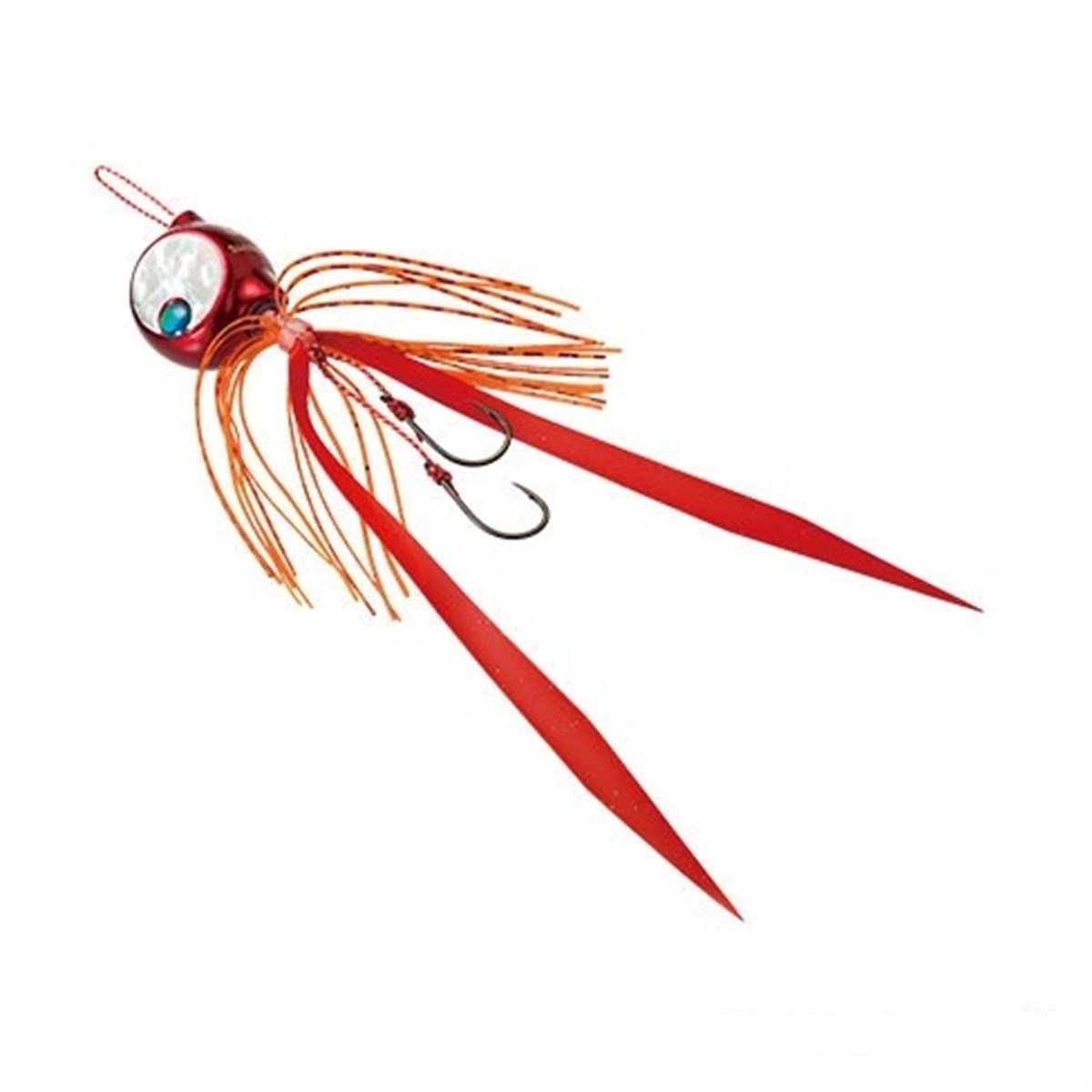 Shimano Engetsu Tiger Baku Baku Tai Rubber Jig 100gr 02J Flash Red