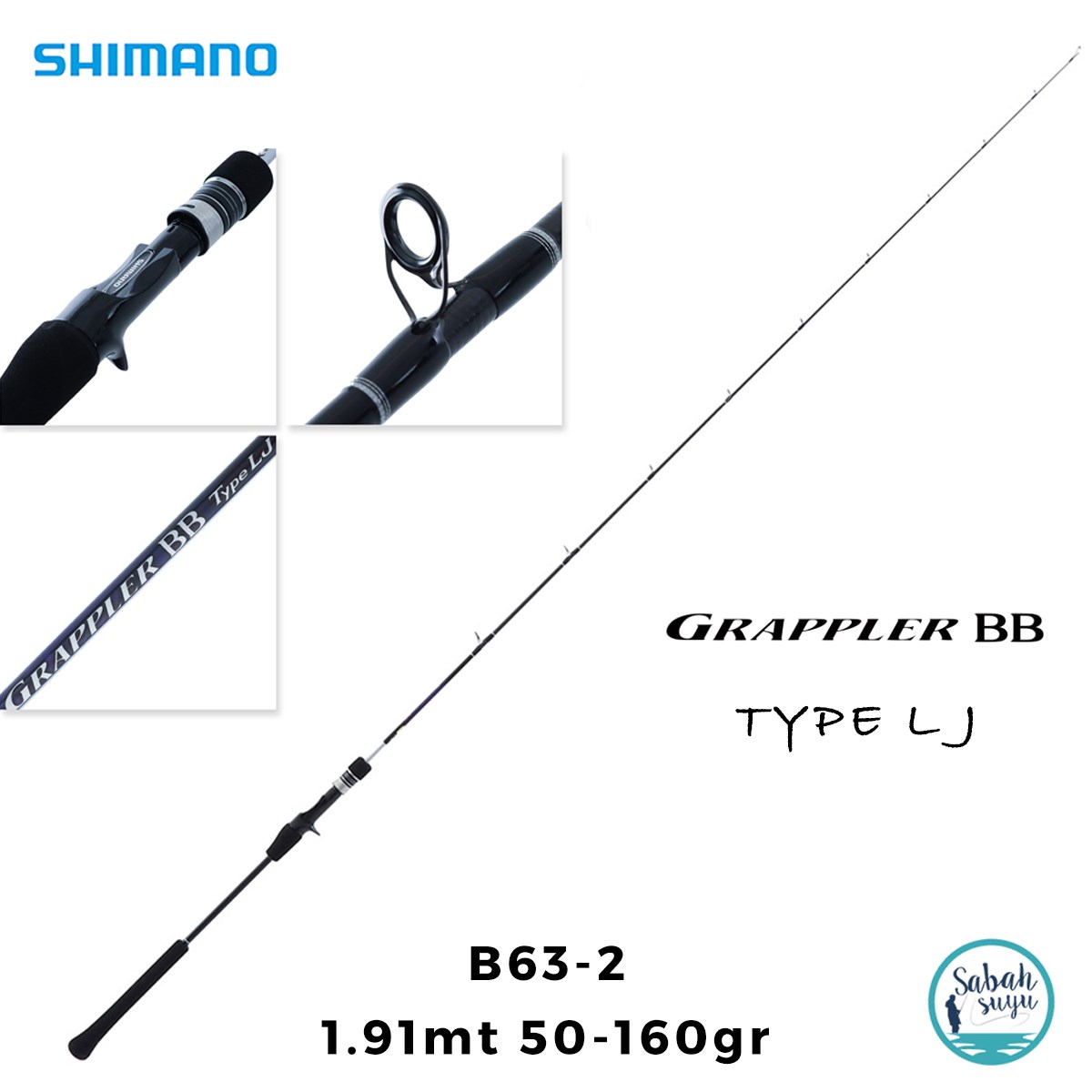 Shimano Grappler BB Type LJ B63-2 1.91mt 50-160gr (S2P) Tetikli Light Jigging Kamış