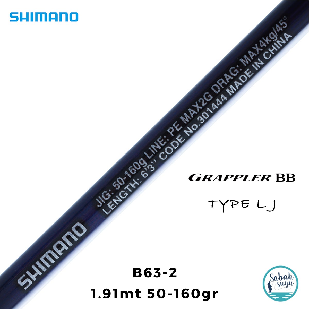 Shimano Grappler BB Type LJ B63-2 1.91mt 50-160gr (S2P) Tetikli Light Jigging Kamış