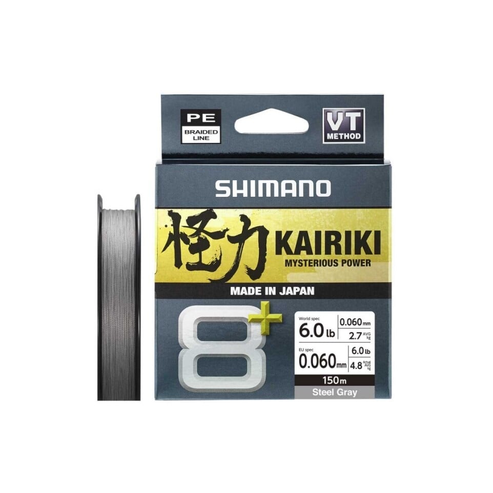Shimano Kairiki 8+ İp Misina 150m Steel Gray PE 0.6 0.06mm / 4.8kg