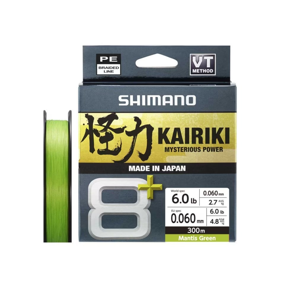 Shimano Kairiki 8+ İp Misina 300m Mantis Green PE 0.6 0.06mm / 4.8kg
