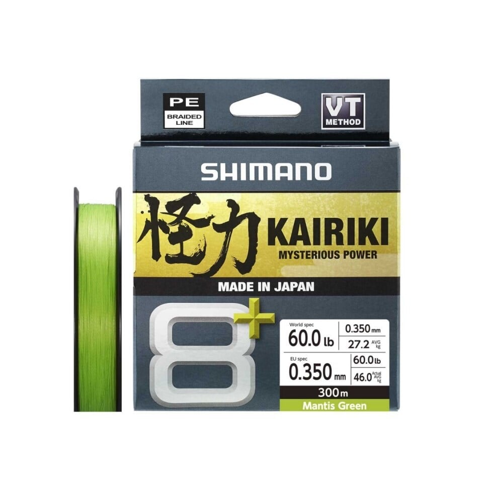 Shimano Kairiki 8+ İp Misina 300m Mantis Green PE 6.0 0.35mm / 46kg