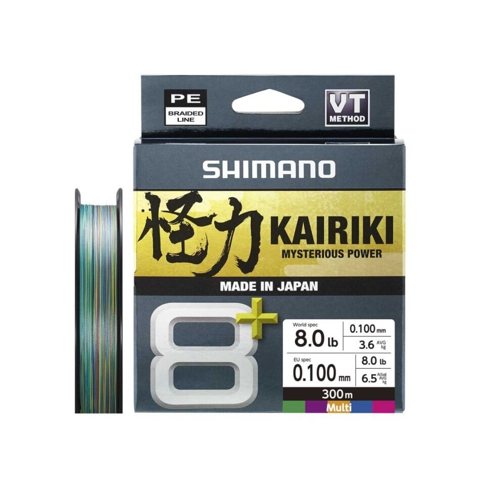 Shimano Kairiki 8+ İp Misina 300m Multicolor PE 0.8 0.10mm / 6.5kg