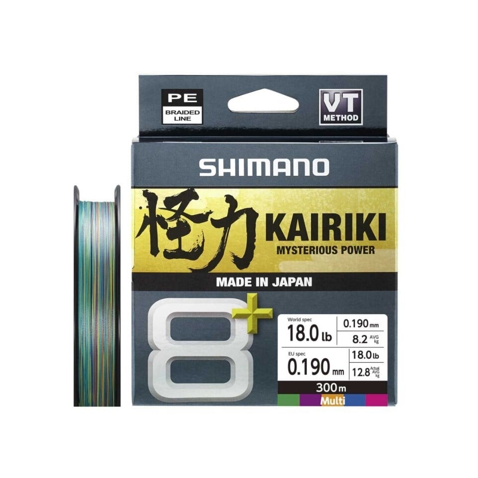 Shimano Kairiki 8+ İp Misina 300m Multicolor PE 1.5 0.19mm / 12.8kg