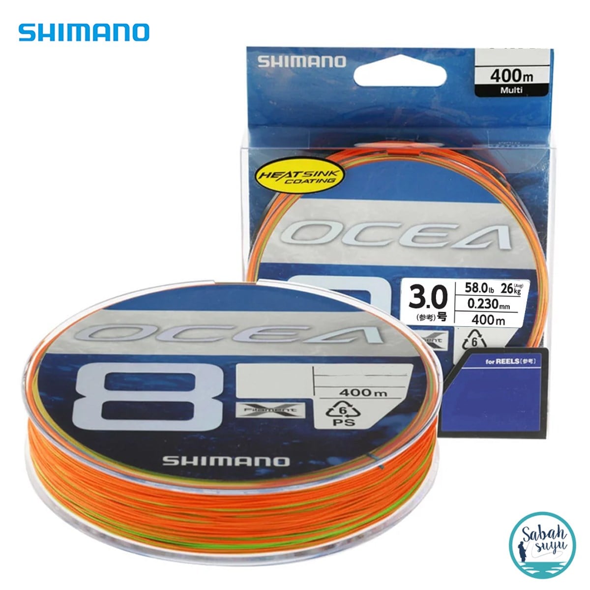 Shimano Ocea Braid 8X İp Misina PE 3.0 0.23mm 58lb 400mt Multicolor