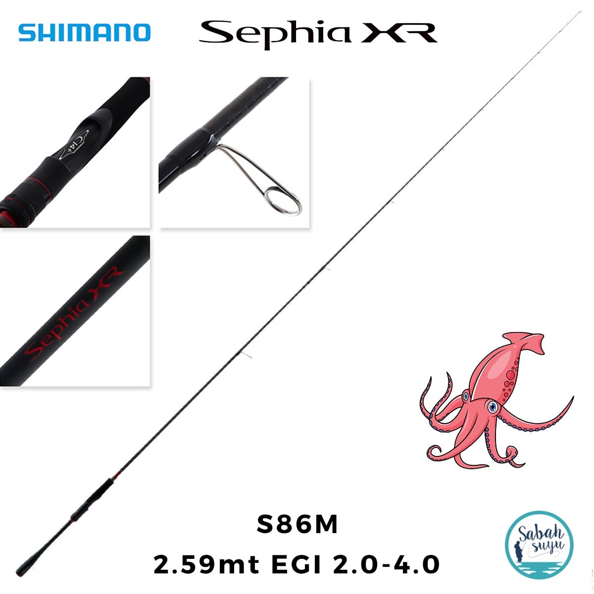 Shimano Sephia XR S86M 2.59mt EGI 2.0-4.0 (2P) Kalamar Spin Kamış