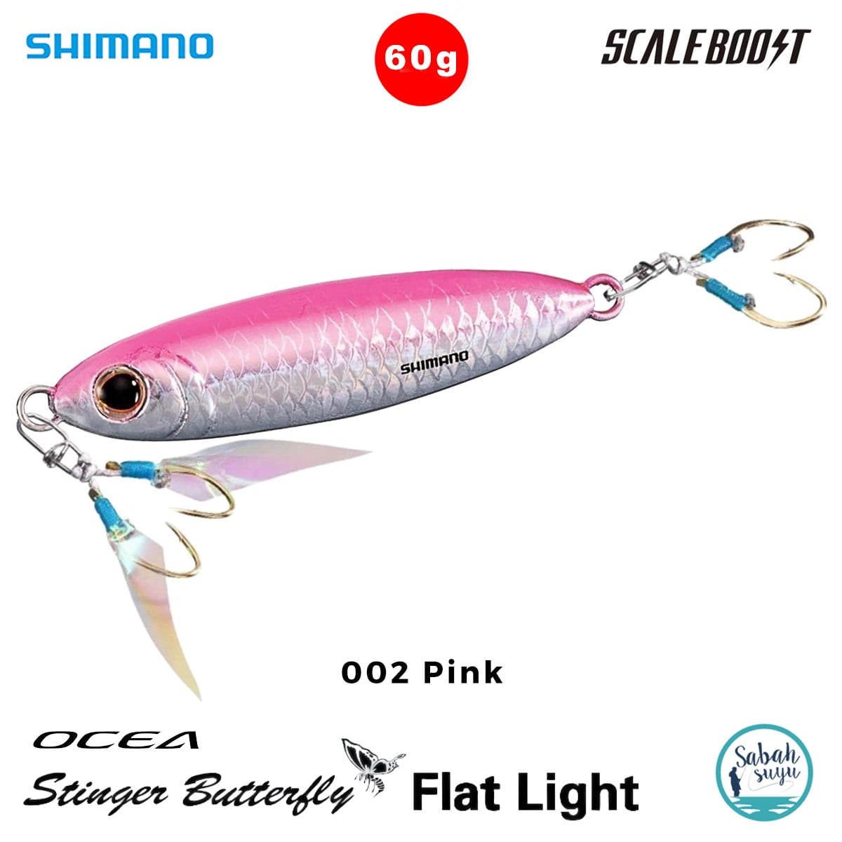 Shimano Stinger Butterfly Flat Light Jig 60gr 77mm 002 Pink
