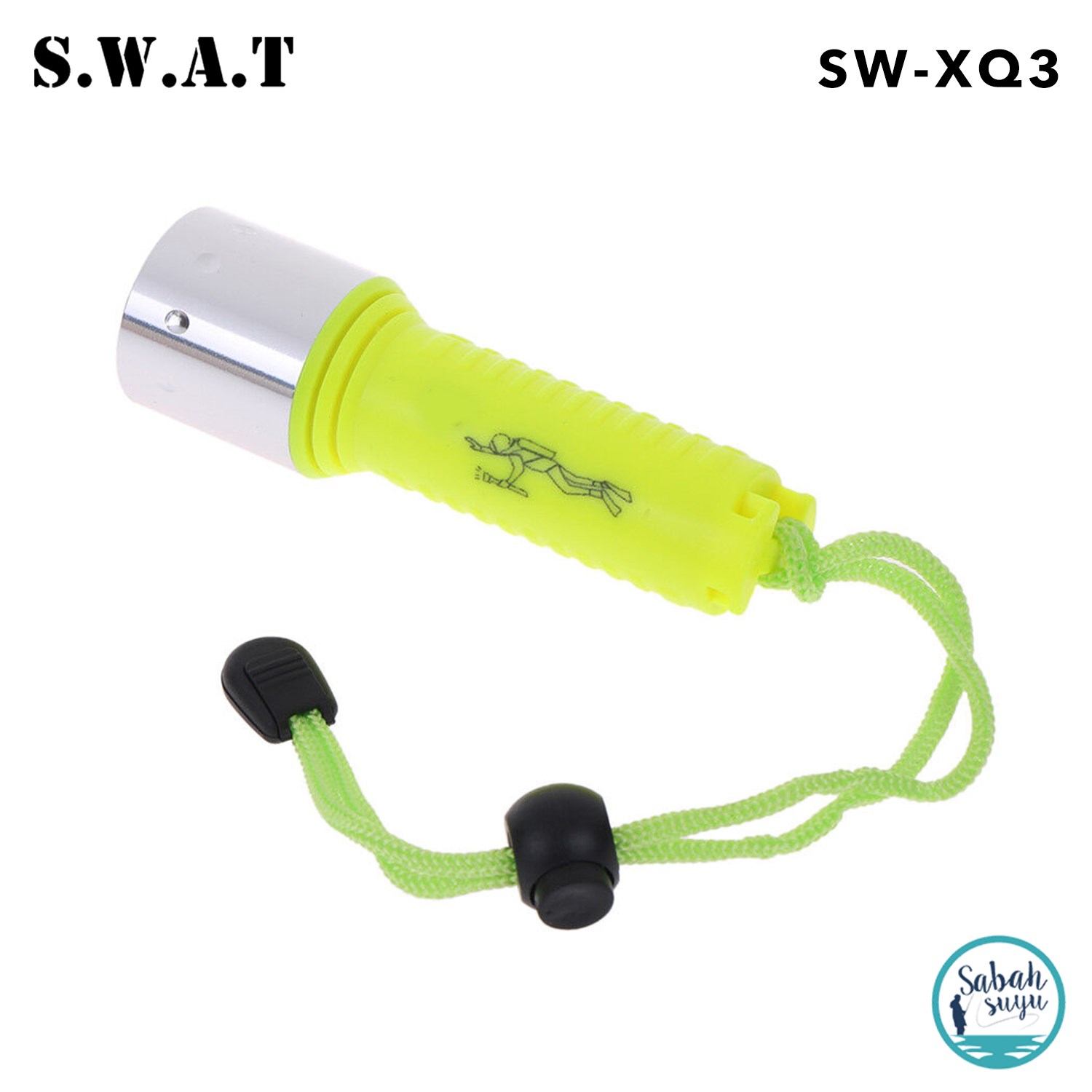 SWAT SW-XQ3 Su Altı El Feneri + Şarj + Pil