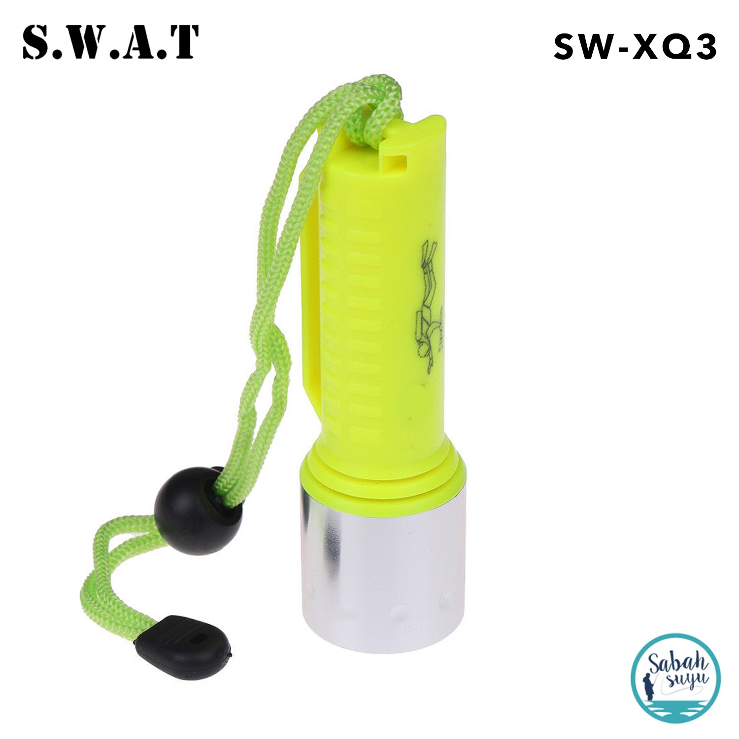 SWAT SW-XQ3 Su Altı El Feneri + Şarj + Pil