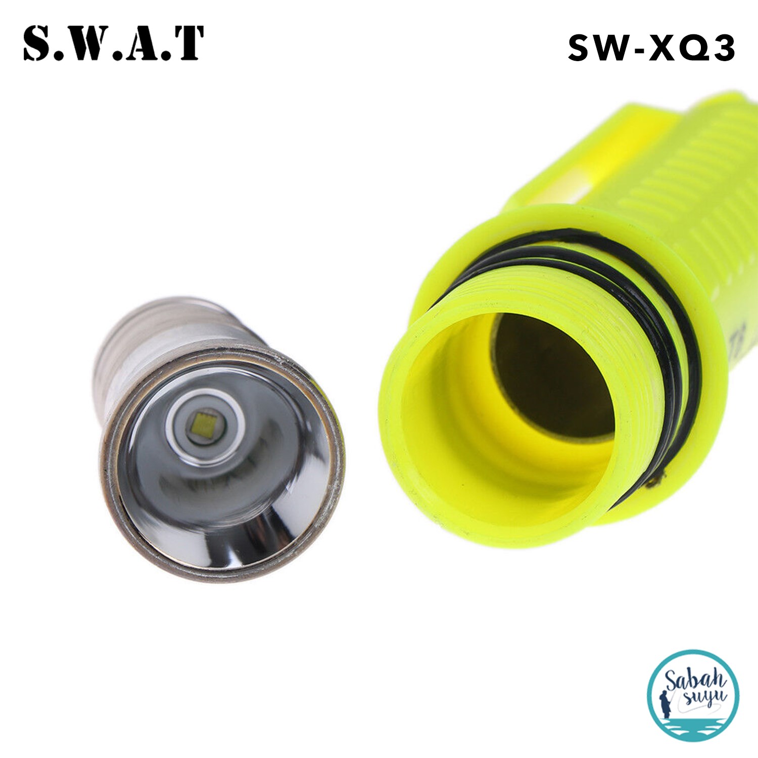 SWAT SW-XQ3 Su Altı El Feneri + Şarj + Pil