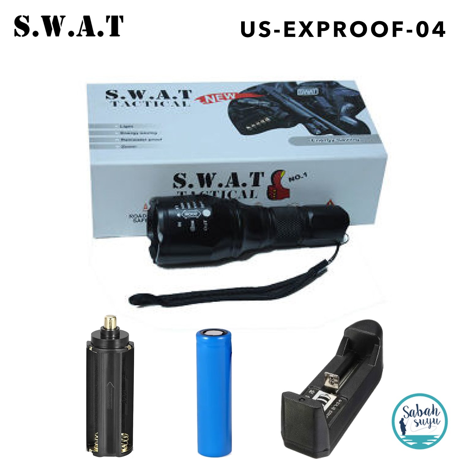 SWAT US-Exproof 04 5W Zoom Şarjlı Led El Feneri