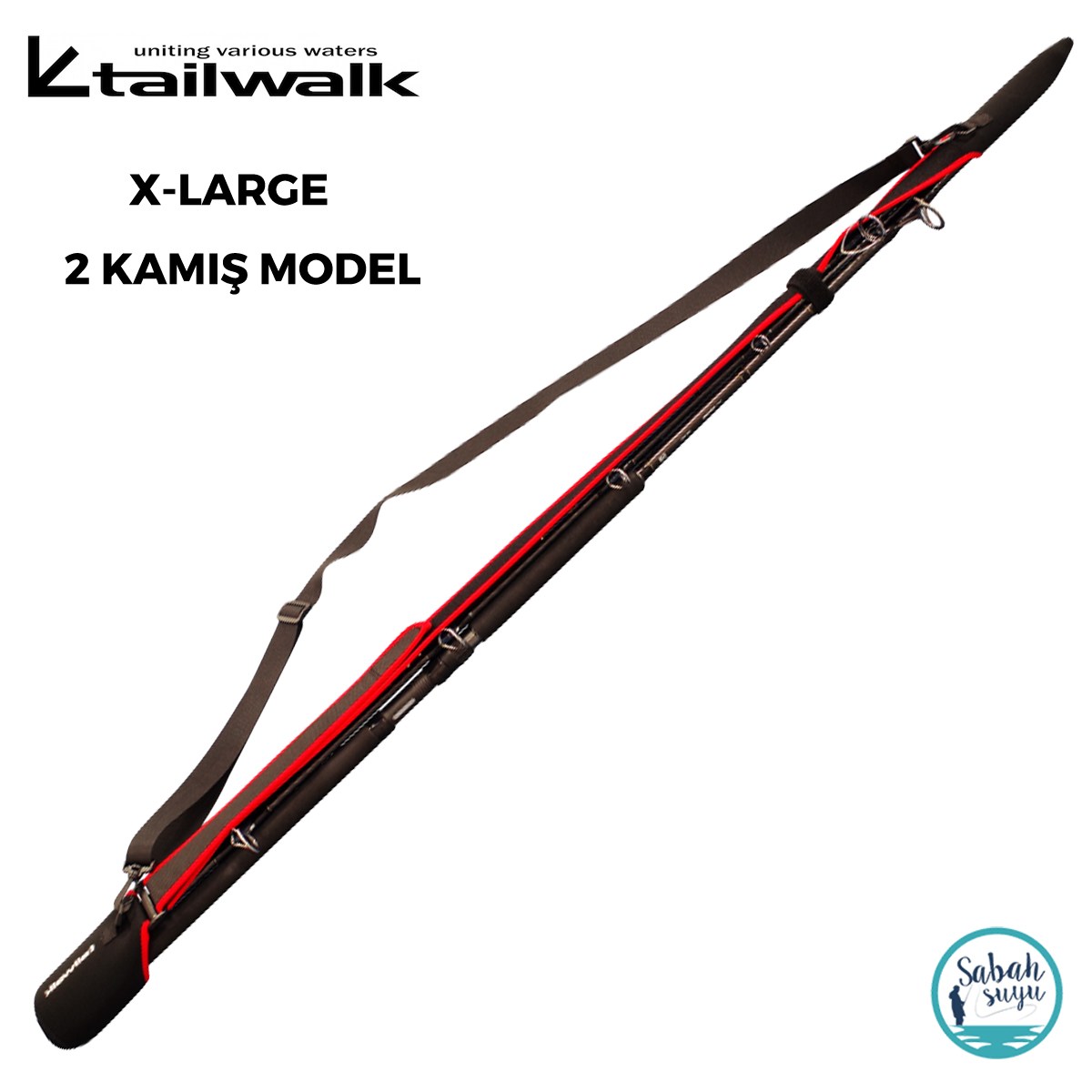 Tailwalk 2 Parça Askılı Kamış Kılıfı X-Large Siyah