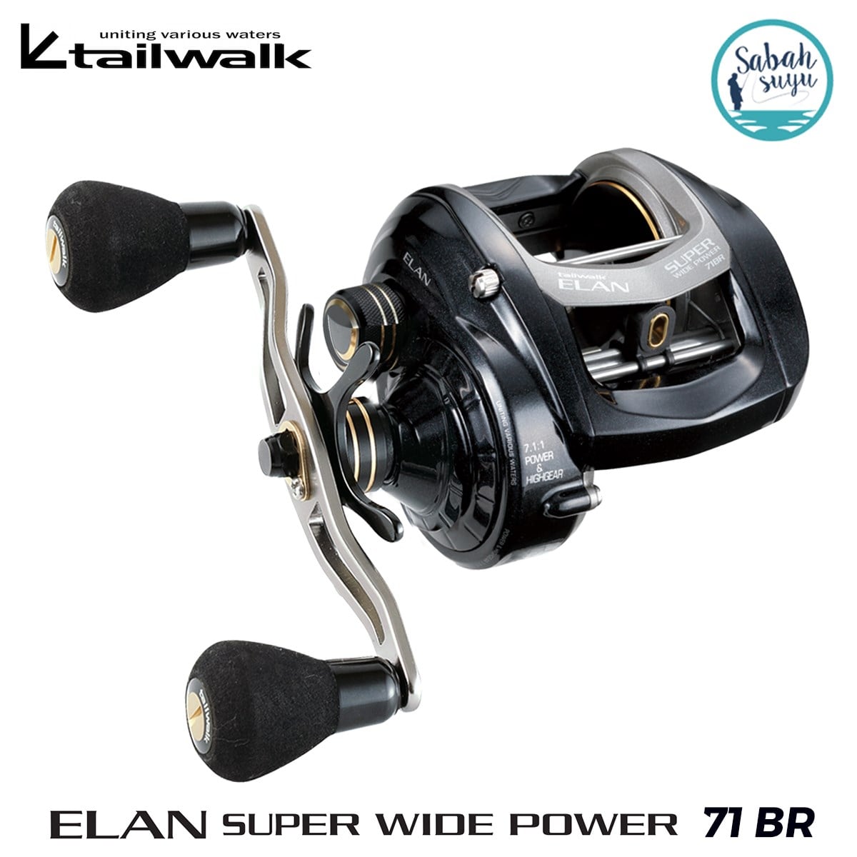 Tailwalk Elan Super Widepower 71BR Çıkrık/Baitcasting Jig Olta Makinesi (Sağ El)