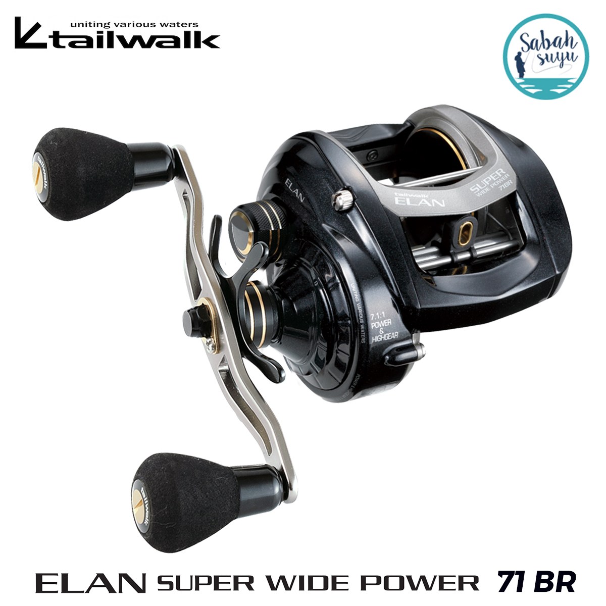 Tailwalk Elan Super Widepower 71BR Çıkrık/Baitcasting Jig Olta Makinesi (Sağ El)