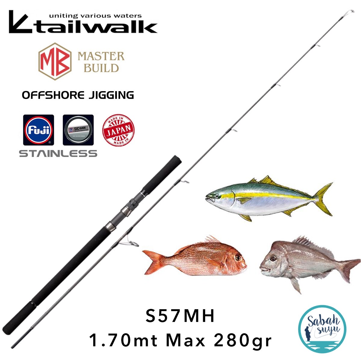 Tailwalk Master Built Jigging S57MH 170cm Max.280gr