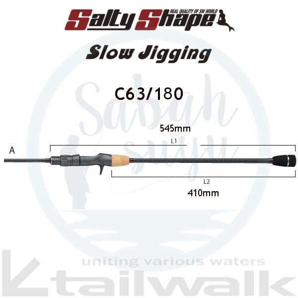 Tailwalk Salty Shape Slow Jigging C63/180 190cm Max.190gr