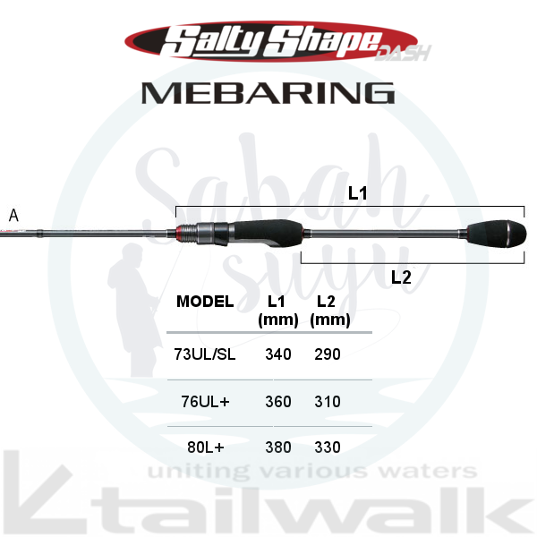 Tailwalk SSD Mebaring 80L+ LRF Kamış 244cm Max.10gr