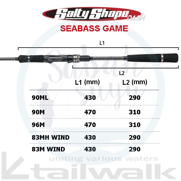 Tailwalk SSD Seabass Game 83M Wind (2P) Spin Kamış 251cm 7-24gr