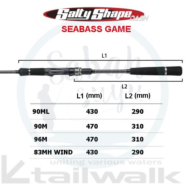 Tailwalk SSD Seabass Game 83MH Wind (2P) Spin Kamış 251cm 10-30gr