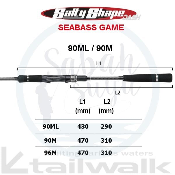 Tailwalk SSD Seabass Game 90ML 274cm 7-28gr