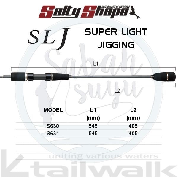 Tailwalk SSD SLJ S631 Super Light Jiging Kamış 1.90mt Max.80gr