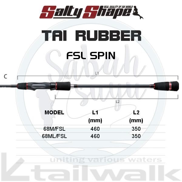Tailwalk SSD Tai Rubber 68ML/FSL Spin Kamış 2.03mt Max.80gr