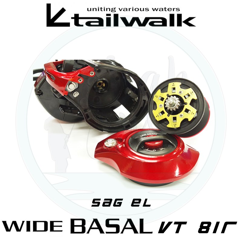 Tailwalk Wide Basal VT 81R Tai Rubber Çıkrık/Baitcasting Jig Olta Makinesi (Sağ El)