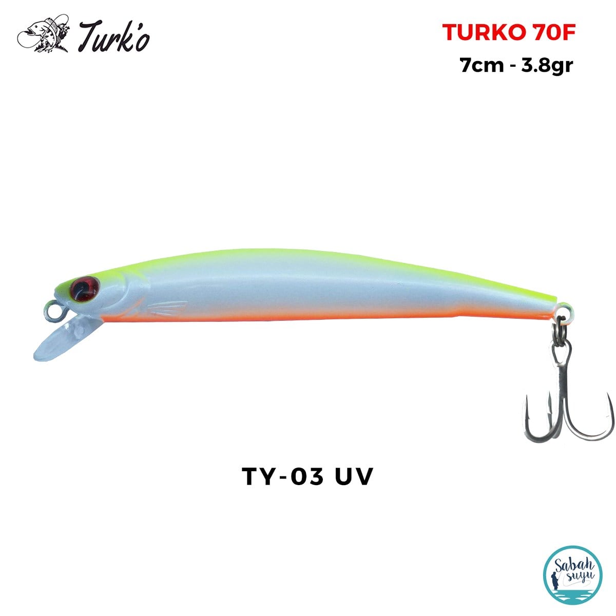 Turko 70mm 3.8gr Maket Balık TY-03 UV