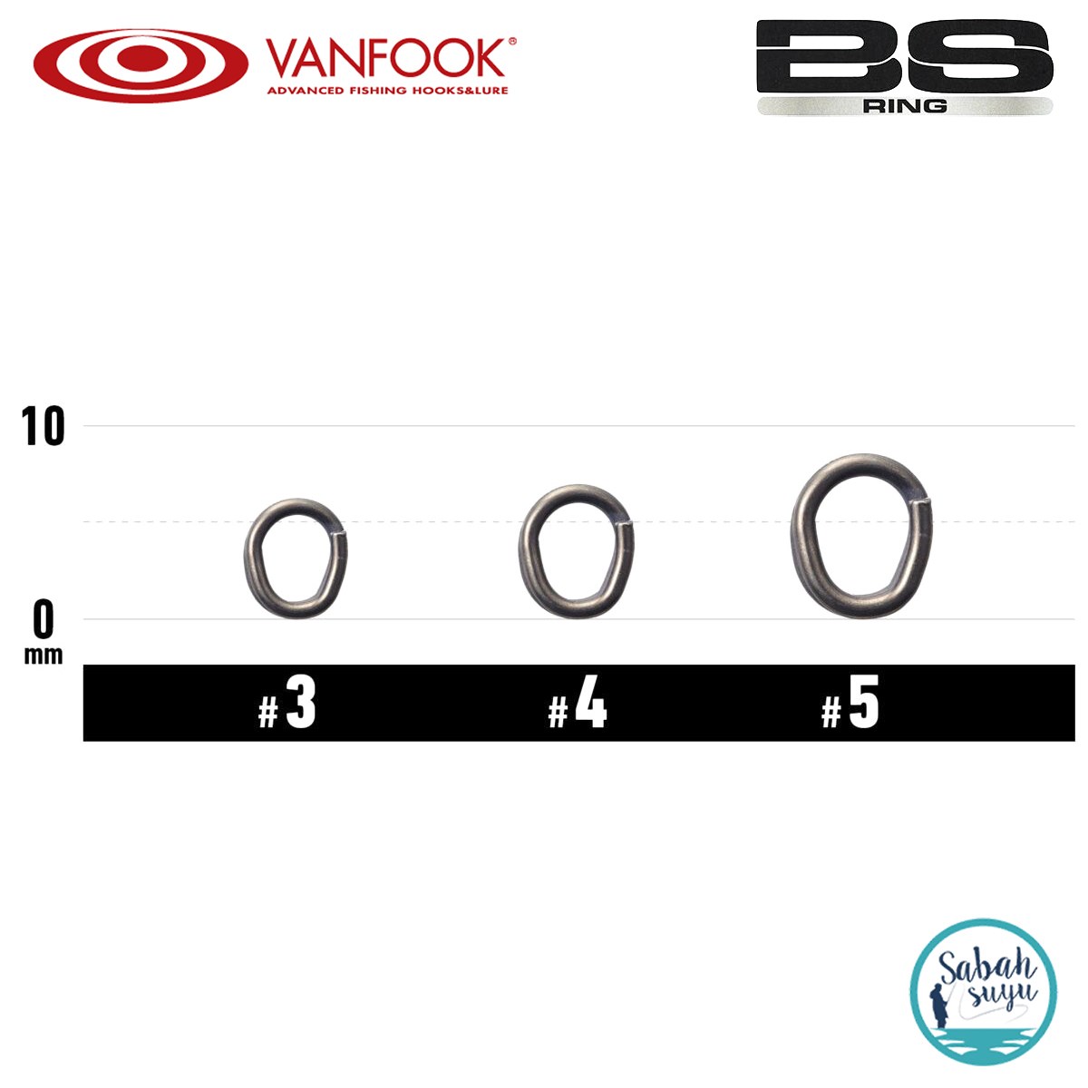 Vanfook BS Split Ring Halka Fusso Black #3 50lb (10 Adet)